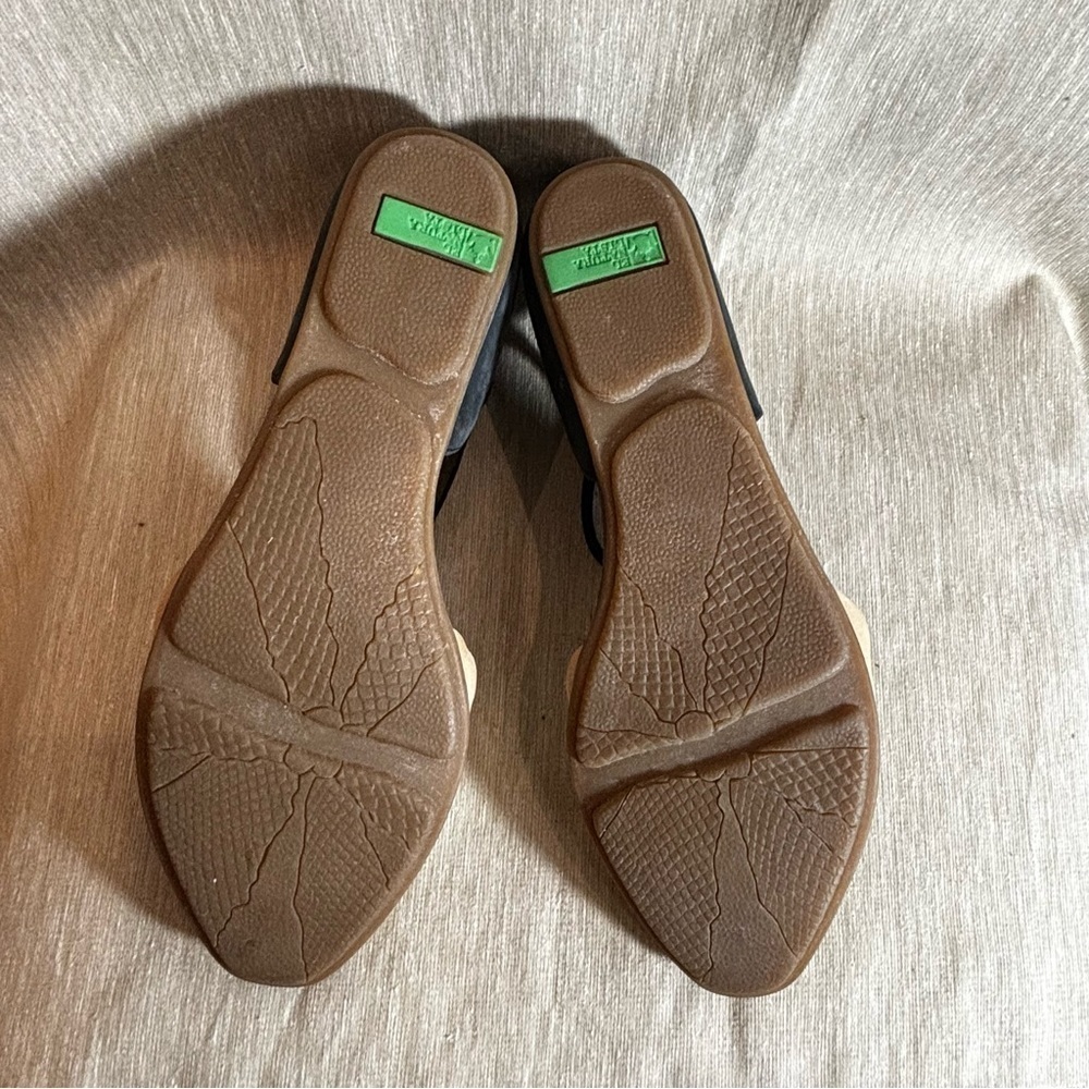 EL NATURALISTA Sz 41 Tan Black Pointy  Ankle Strap Leather Sandals Comfort Shoes - Picture 10 of 12